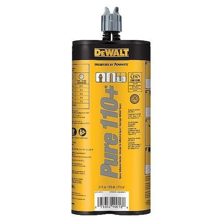 Powers Fasteners Pure110+ Two-Component Epoxy Adhesive Anchoring System, 21 oz.Dual Cartridge, 12PK POW 08321SD